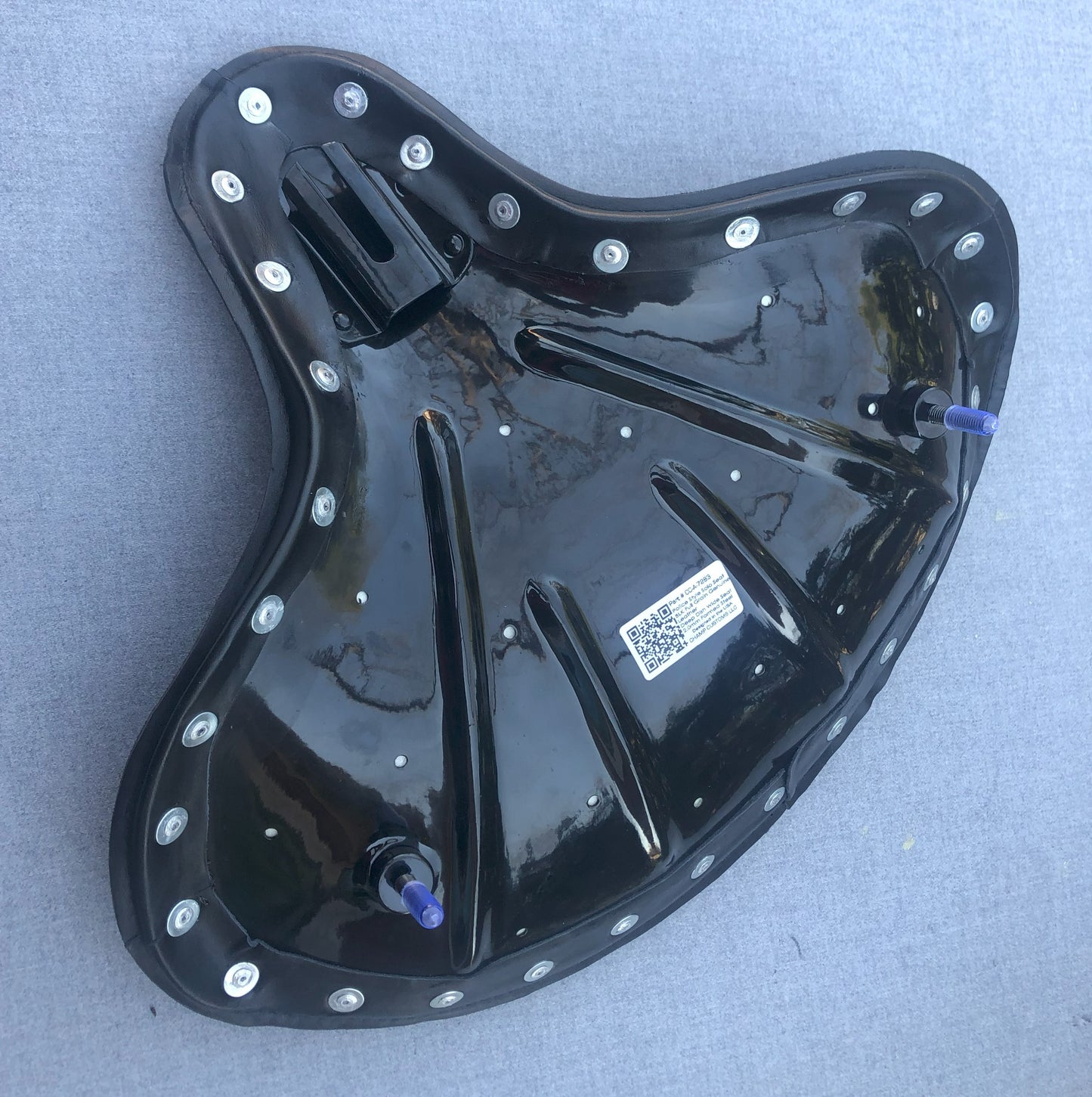 Harley Police Style Panhead Knucklehead Flathead EL WL ULH Genuine Leather Seat Steel base