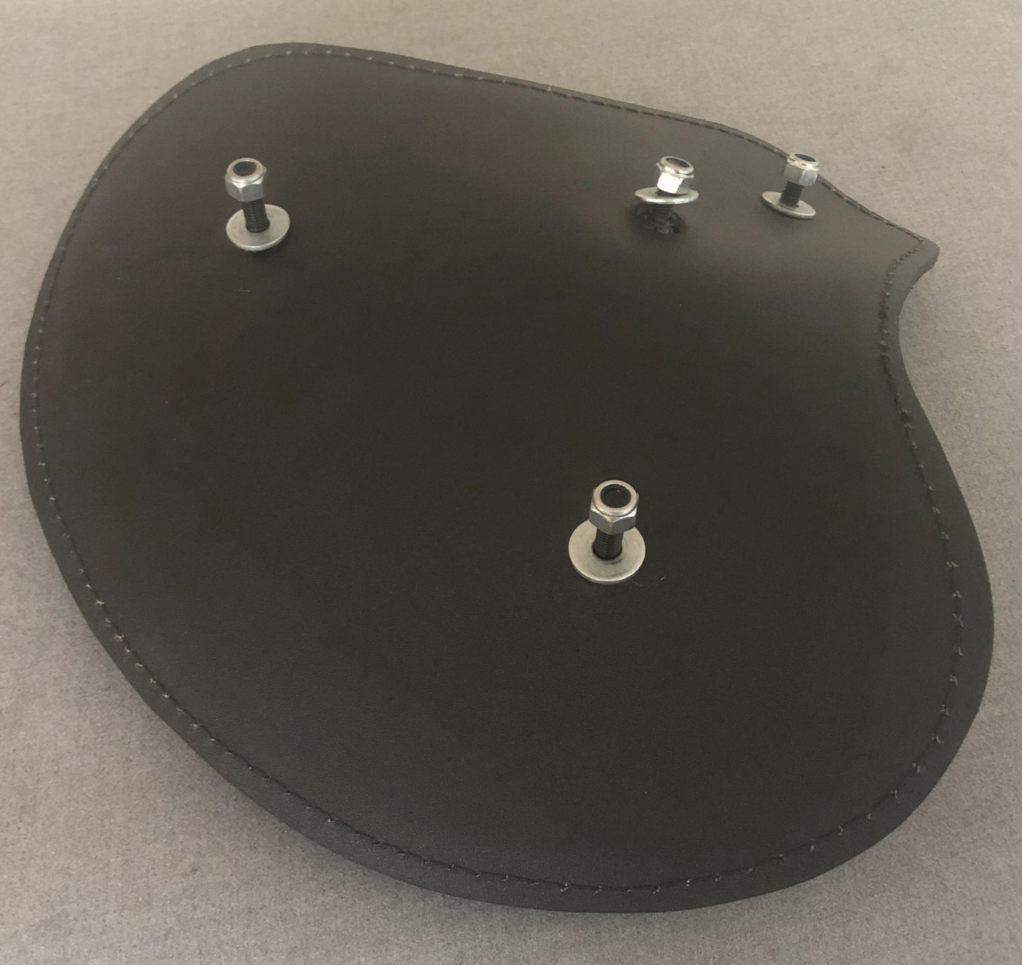 Harley Tractor Style Seat Real Black Leather Diamond Honda Bobber Chopper Yamaha