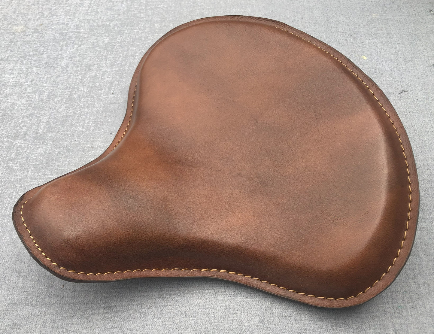 Harley Tractor Style Seat Genuine Distressed Leather Honda Bobber Chopper Yamaha - Champ Customs Shop