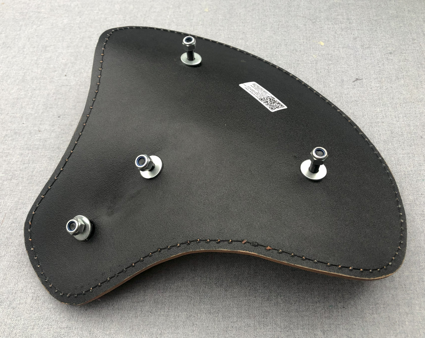 Harley Tractor Style Solo Seat Genuine Tan Leather Honda Bobber Chopper Yamaha