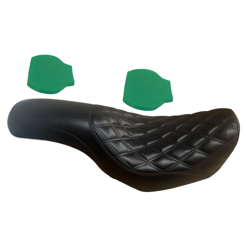 Harley Davidson Dyna FXD , FXDWG Double Pleated Stitch 2-UP Driver & Passenger Gel Seat 2006-2017 - Champ Customs Shop