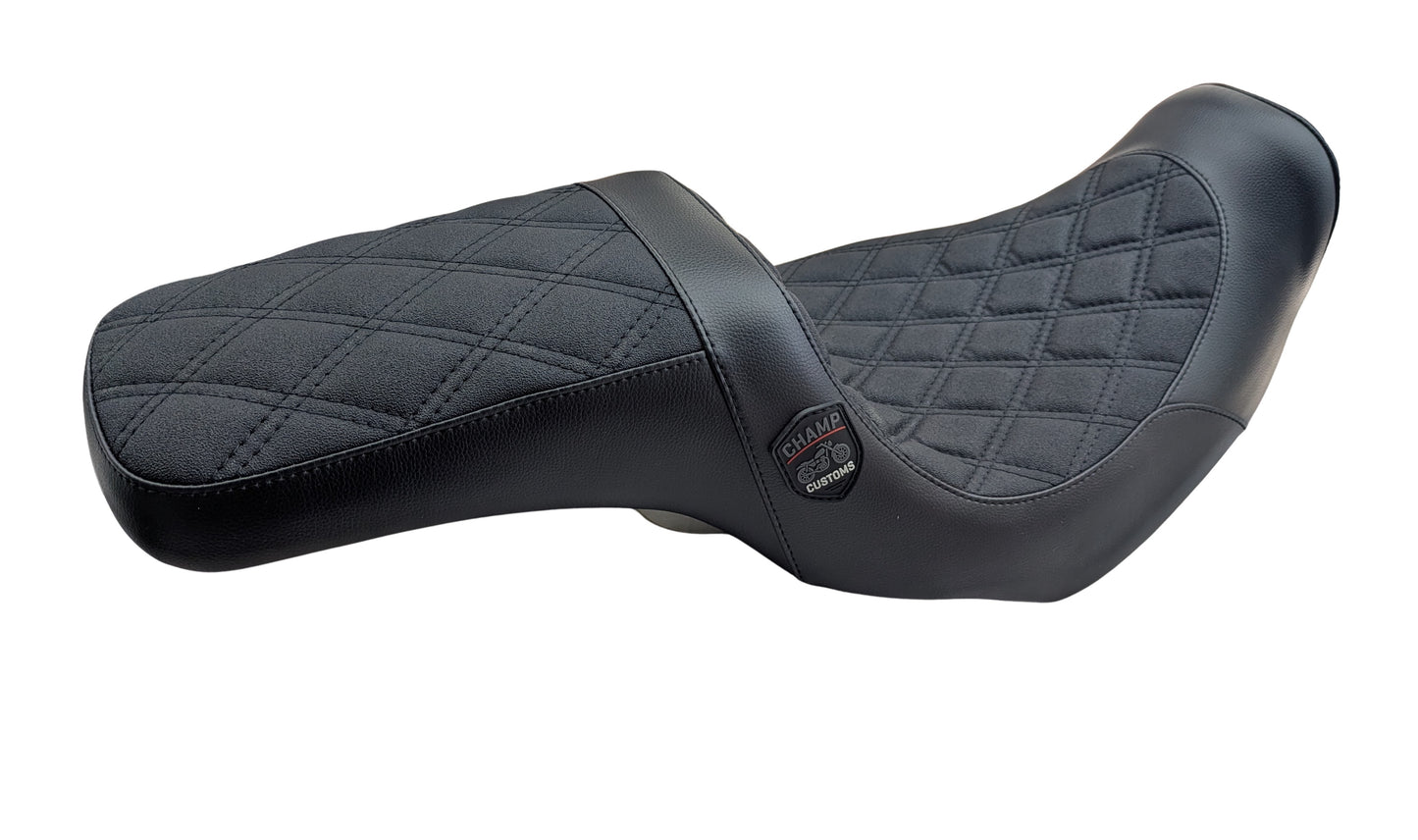 Harley Dyna Performance Diamond Dual Hybrid GEL Seat 2006-2017 | Champ Customs - Champ Customs Shop