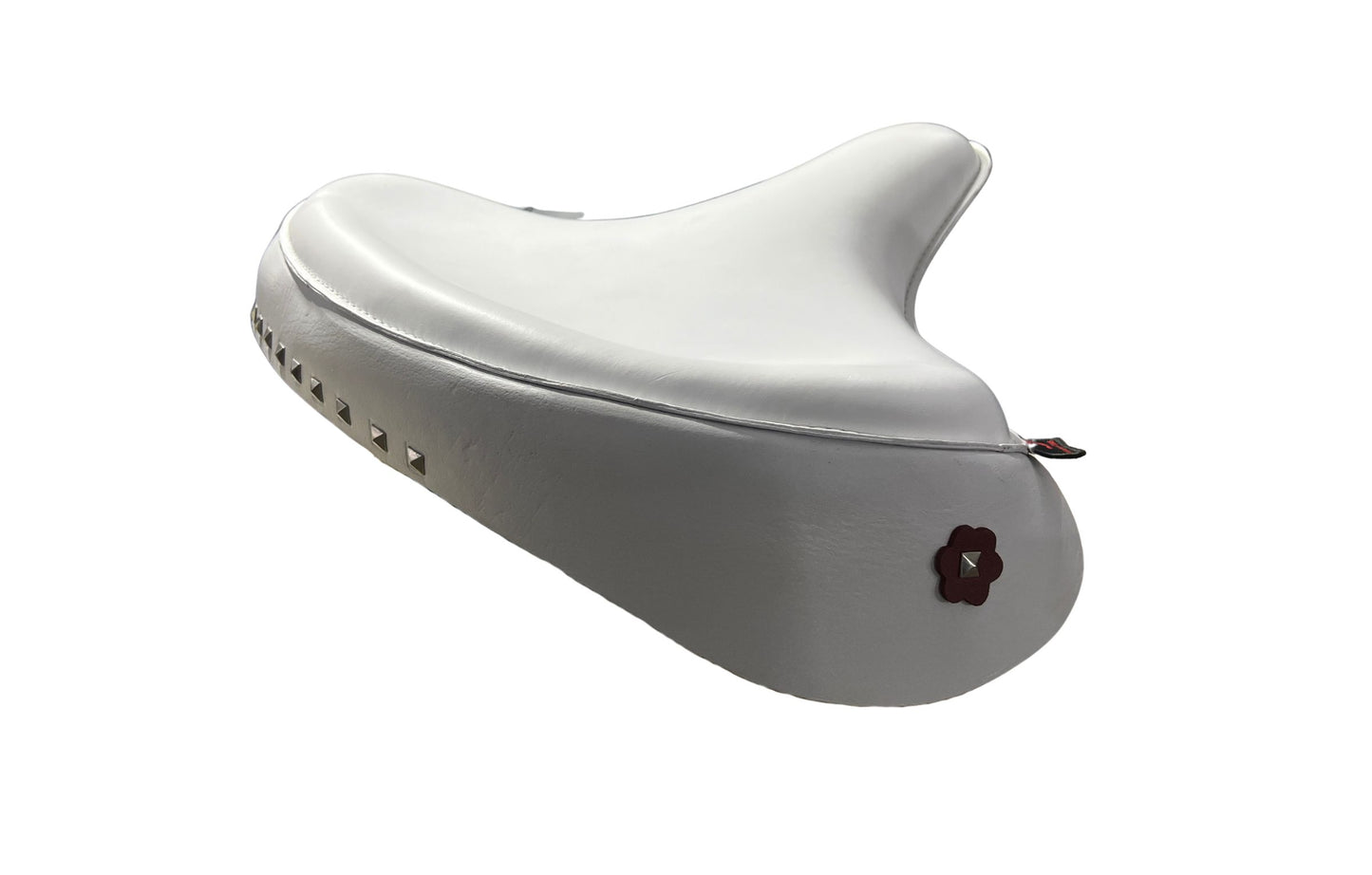 Harley Police Panhead Knucklehead Flathead EL WL ULH Genuine White Leather Skirt Seat