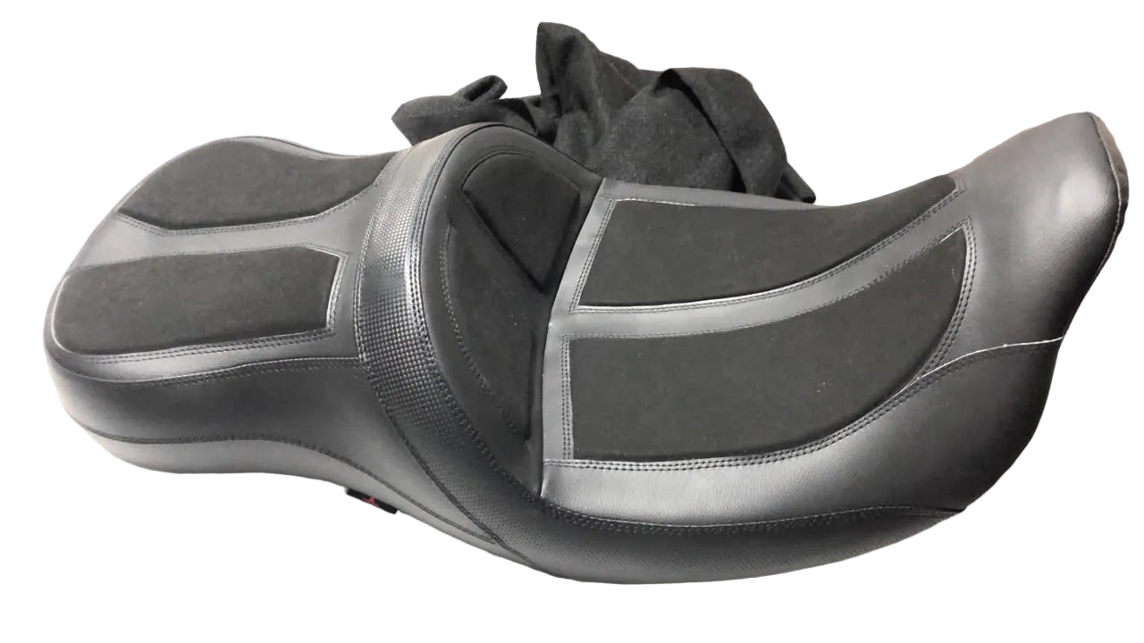Harley Touring Gladiator Seat | Legacy Stitch | Harley Davidson Touring Apex Performance Seat | Reaper Tuck & Roll | Road Glide, Street Glide, Road King & Electra Glide 09 - 23.5 Champ Customs Shop