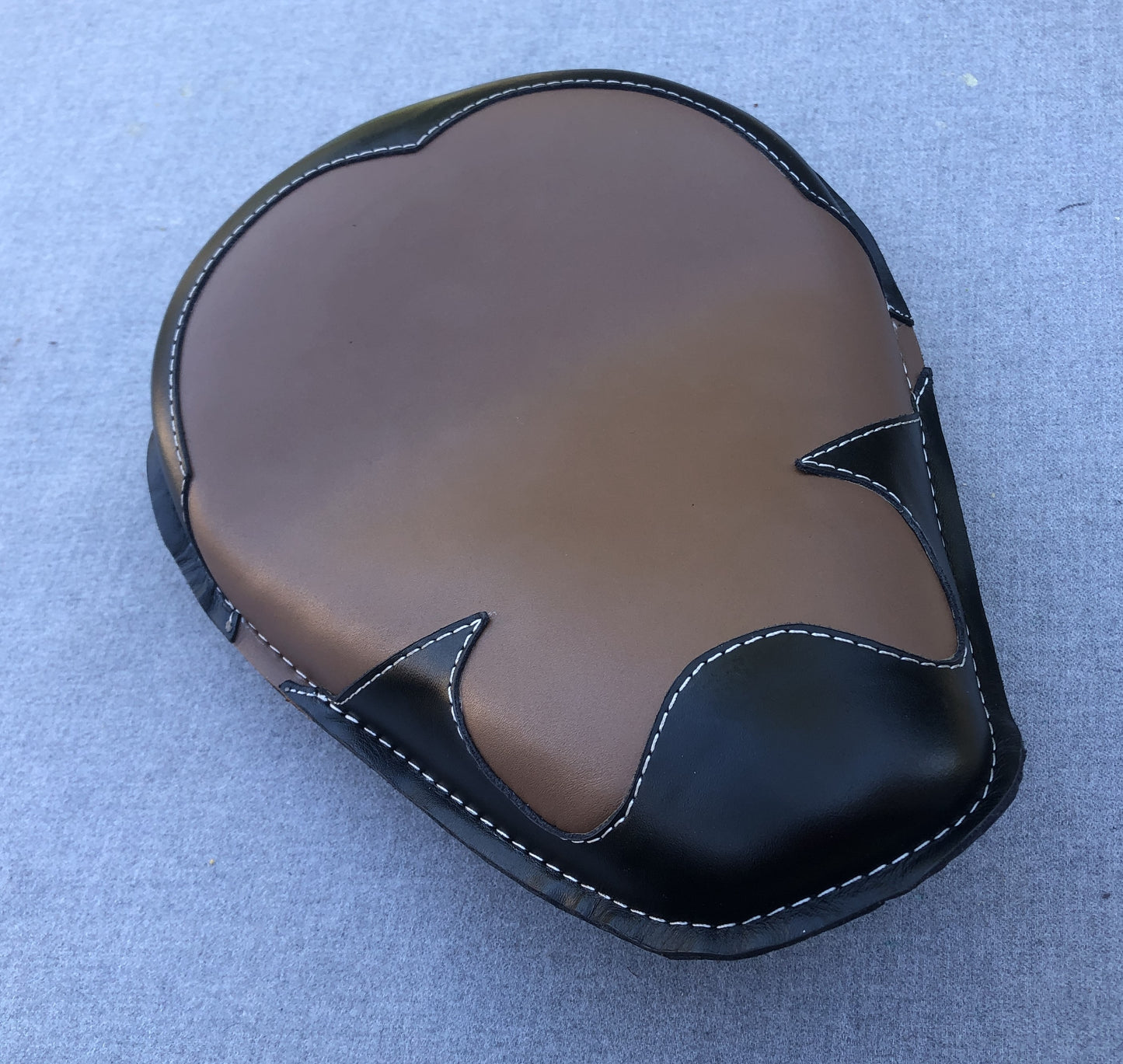 Genuine Leather Universal Solo Seat Hand Stitched Harley Yamaha Chopper Bobber Honda