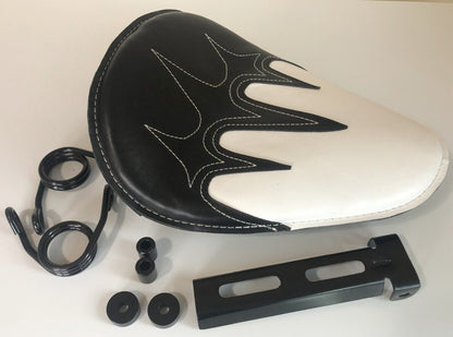 Universal High Back Solo Seat Harley Yamaha Chopper Bobber Honda Triumph +spring