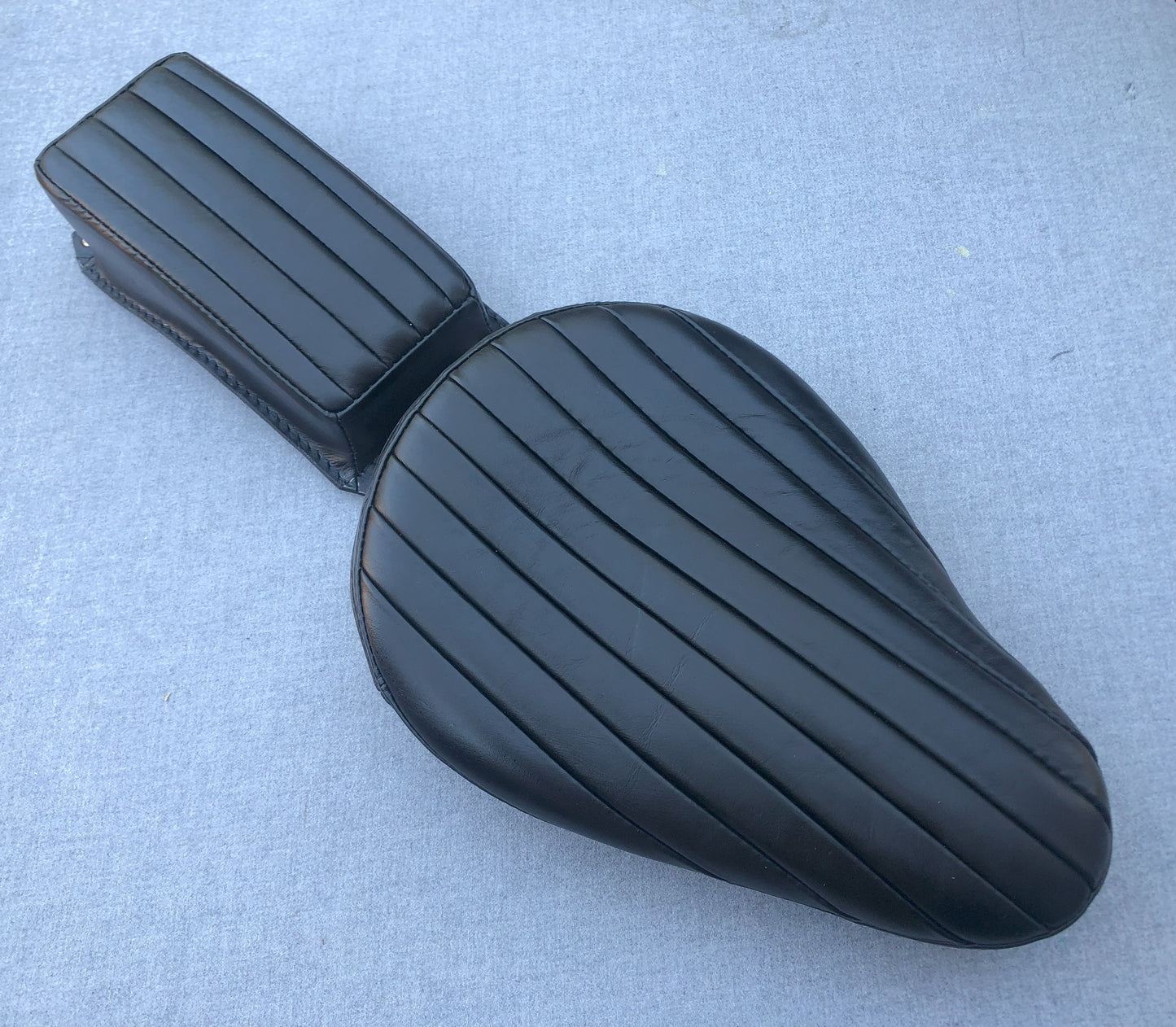 Harley Chopper Bobber Triumph Knucklehead Vintage Bates Style Real Leather Seat and Pad