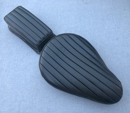 Harley Chopper Bobber Triumph Knucklehead Vintage Bates Style Real Leather Seat and Pad