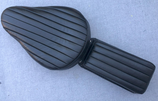 Harley Chopper Bobber Triumph Knucklehead Vintage Bates Style Real Leather Seat and Pad