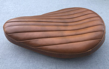 Harley Chopper Bobber Triumph Knucklehead Vintage Bates Style Real Leather Seat