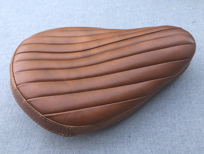 Harley Chopper Bobber Triumph Knucklehead Vintage Bates Style Real Leather Seat