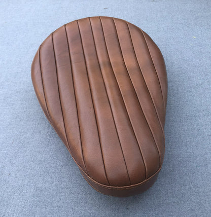 Harley Chopper Bobber Triumph Knucklehead Vintage Bates Style Real Leather Seat