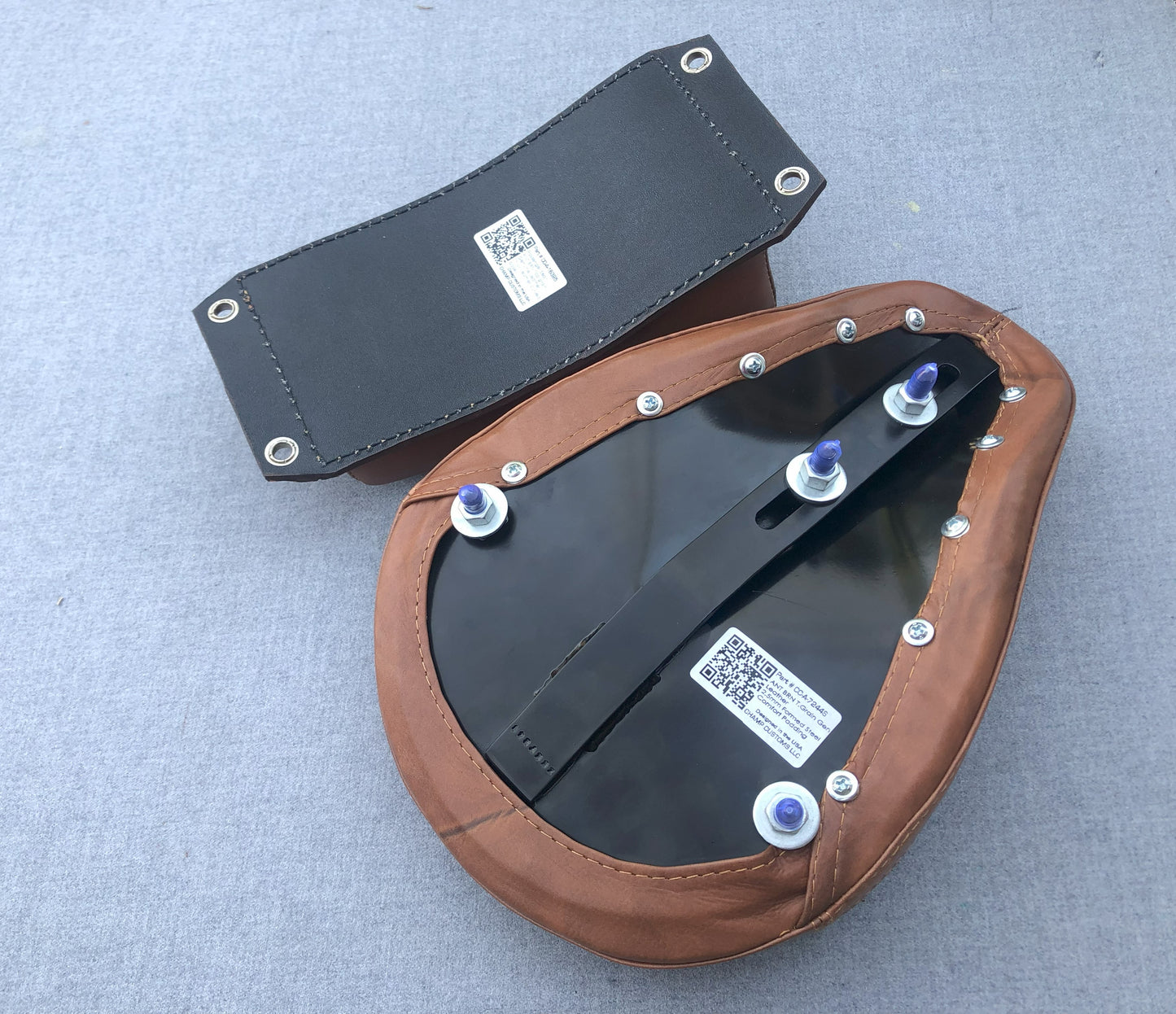 Harley Chopper Bobber Triumph Knucklehead Vintage Bates Style Real Leather Seat