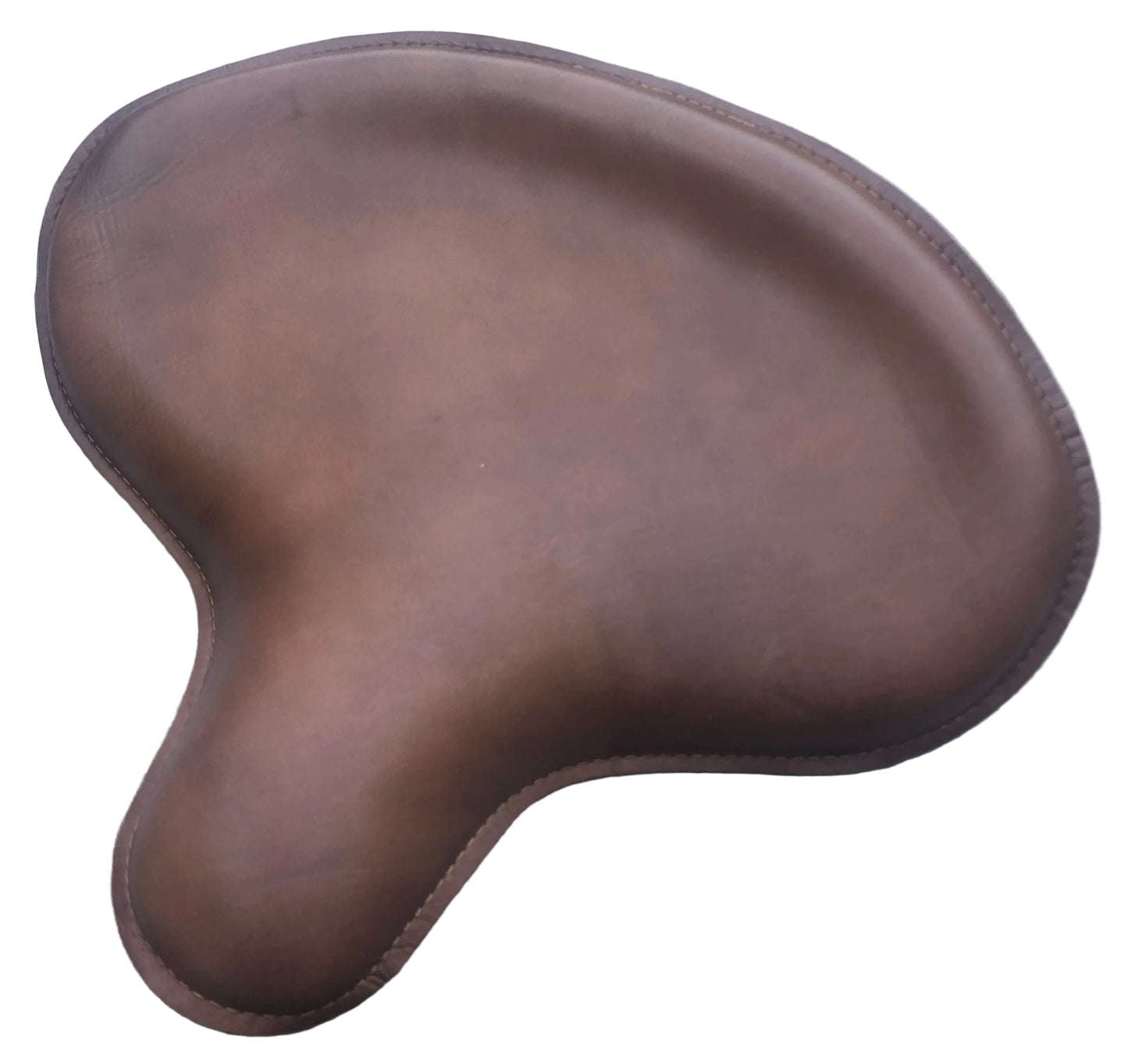 Harley Police Style Leather Seat for Panhead, Knucklehead & Flathead – Antique Brown | Champ Customs