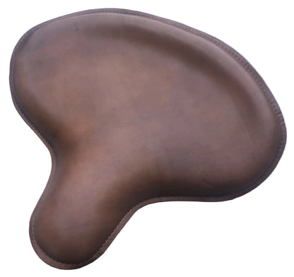 Harley Police Style Leather Seat for Panhead, Knucklehead & Flathead – Antique Brown | Champ Customs