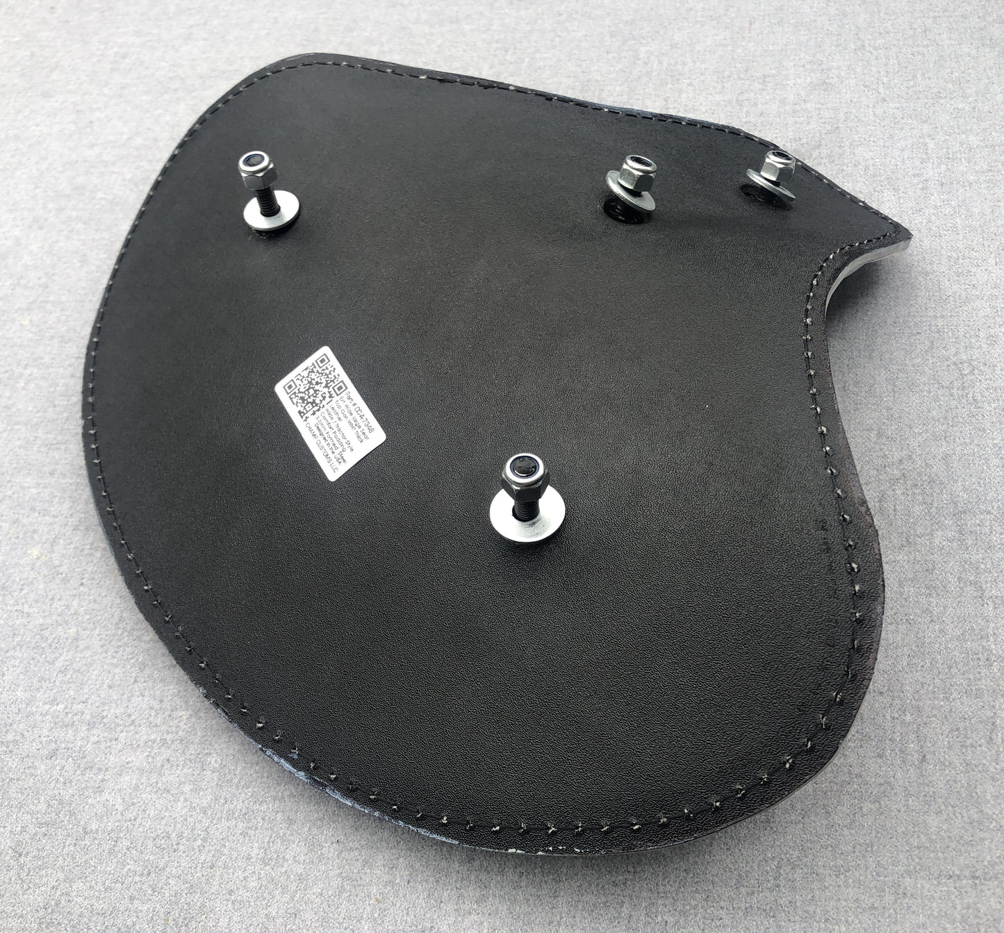 Harley Tractor Style Solo Seat Genuine White Leather Honda Bobber Chopper Yamaha