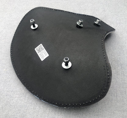 Harley Tractor Style Solo Seat Genuine White Leather Honda Bobber Chopper Yamaha