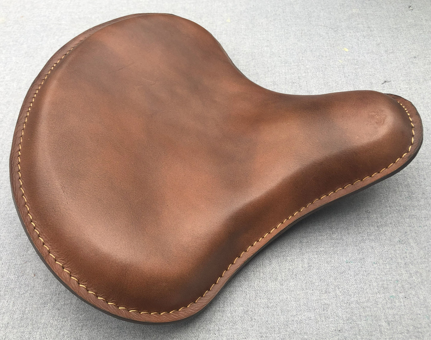 Harley Tractor Style Seat Genuine Distressed Leather Honda Bobber Chopper Yamaha - Champ Customs Shop