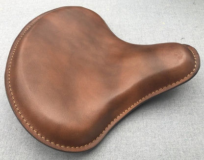 Harley Tractor Style Seat Genuine Distressed Leather Honda Bobber Chopper Yamaha - Champ Customs Shop