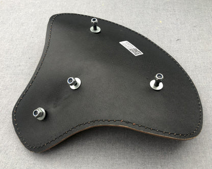 Harley Tractor Style Solo Seat Genuine Tan Leather Honda Bobber Chopper Yamaha