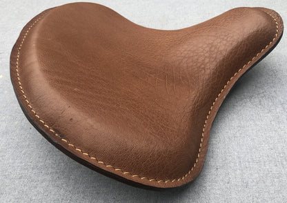 Harley Tractor Style Solo Seat Bison Genuine Leather Honda Bobber Chopper Yamaha - Champ Customs Shop