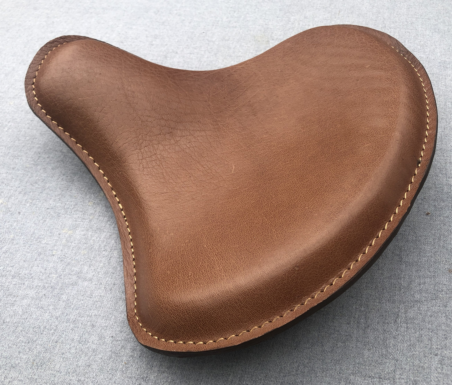 Harley Tractor Style Solo Seat Bison Genuine Leather Honda Bobber Chopper Yamaha - Champ Customs Shop