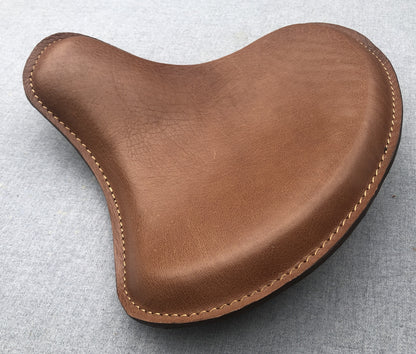 Harley Tractor Style Solo Seat Bison Genuine Leather Honda Bobber Chopper Yamaha - Champ Customs Shop