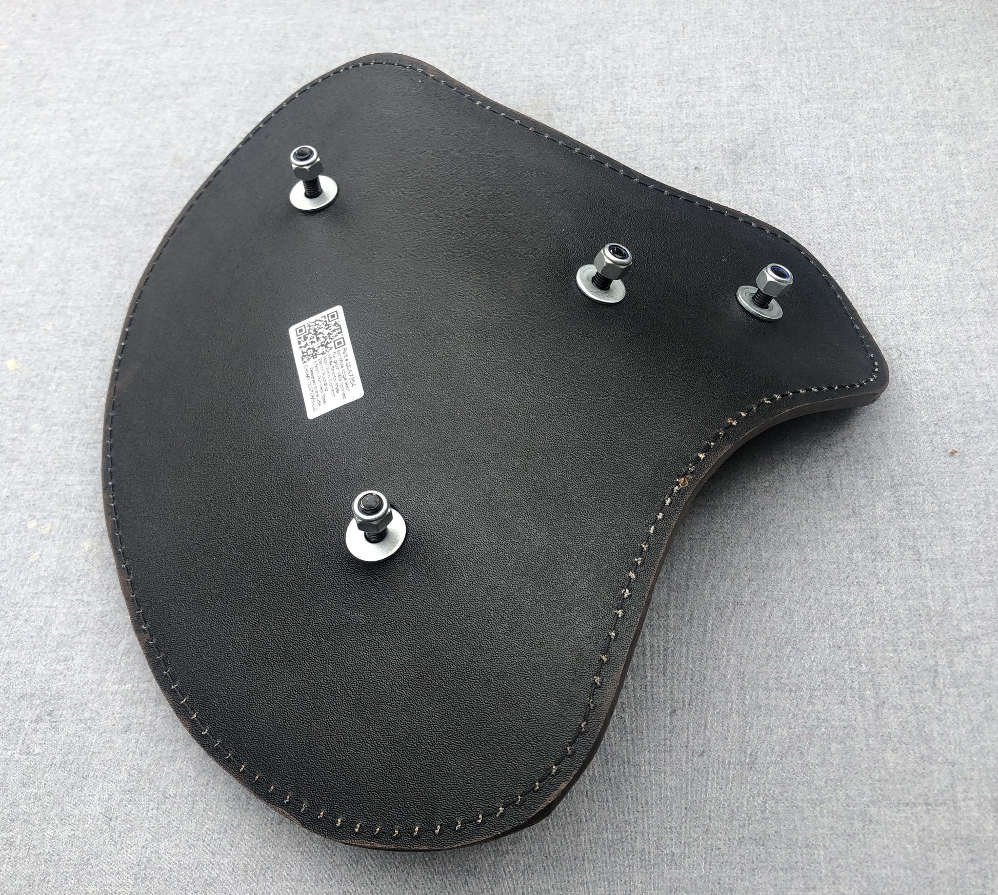 Harley Tractor Style Solo Seat Bison Genuine Leather Honda Bobber Chopper Yamaha - Champ Customs Shop