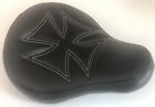 Universal Solo Seat Harley Yamaha Chopper Bobber Honda Triumph IRON CROSS + KIT