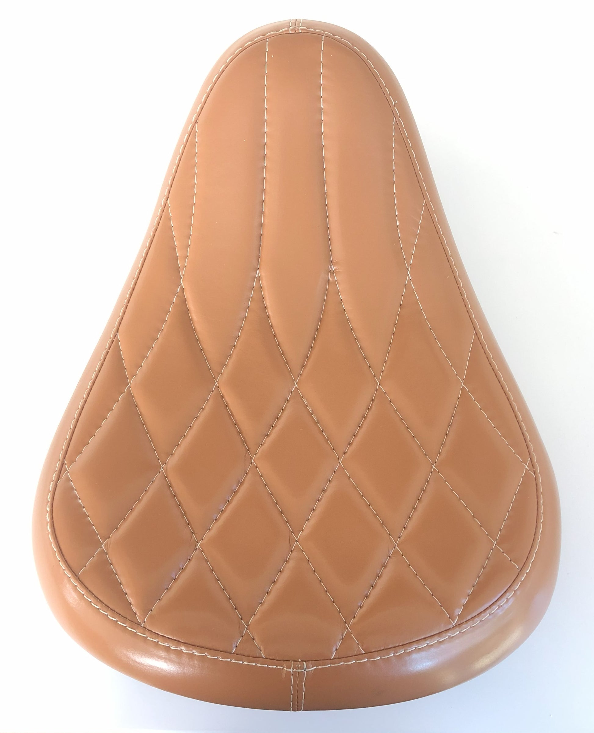 Harley Davidson Sportster Genuine Tan Leather Seat with Kit Springs XL883 XL1200 - Champ Customs Shop