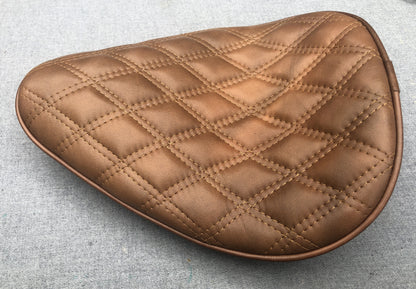 Thin High Back Seat Genuine Leather Harley Yamaha Chopper Bobber Honda Triumph