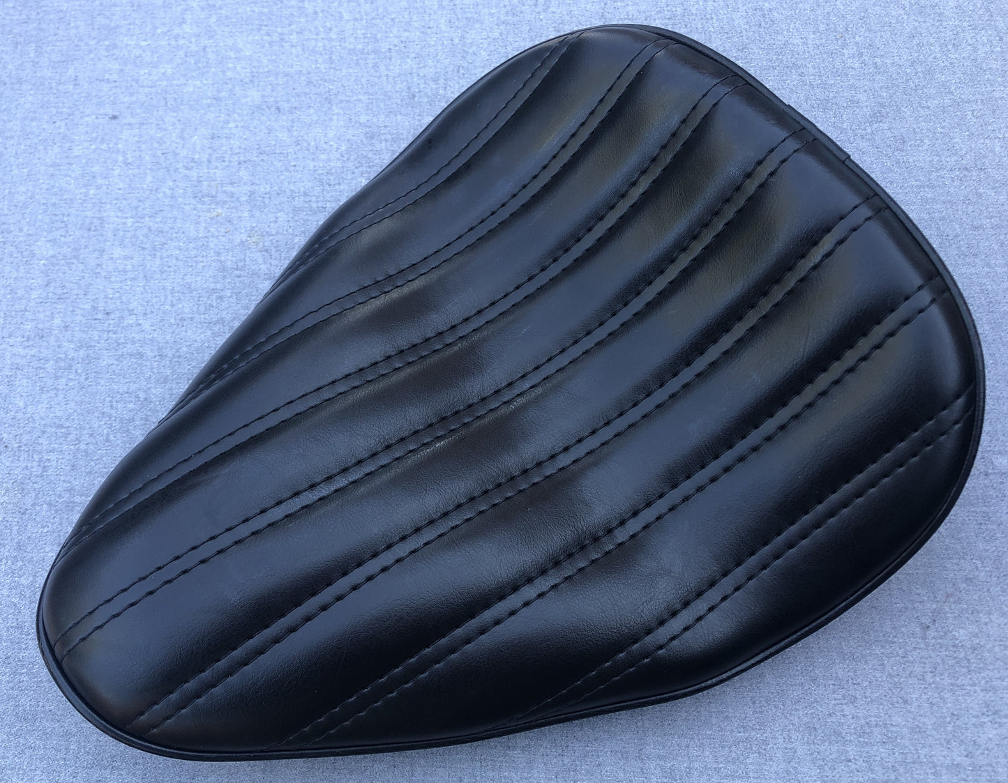 Thin High Back Seat Genuine Leather Harley Yamaha Chopper Bobber Honda Triumph