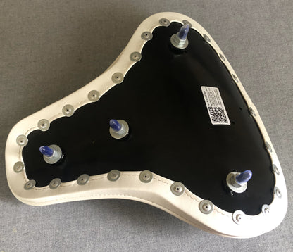 Universal Long Nose Seat Harley Yamaha Chopper Bobber Honda Triumph Spring White