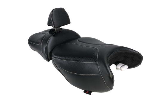 BMW R 1200 & R 1250 GS Adventure Gel White Stitch Seat 2013-2024 - Champ Customs Shop