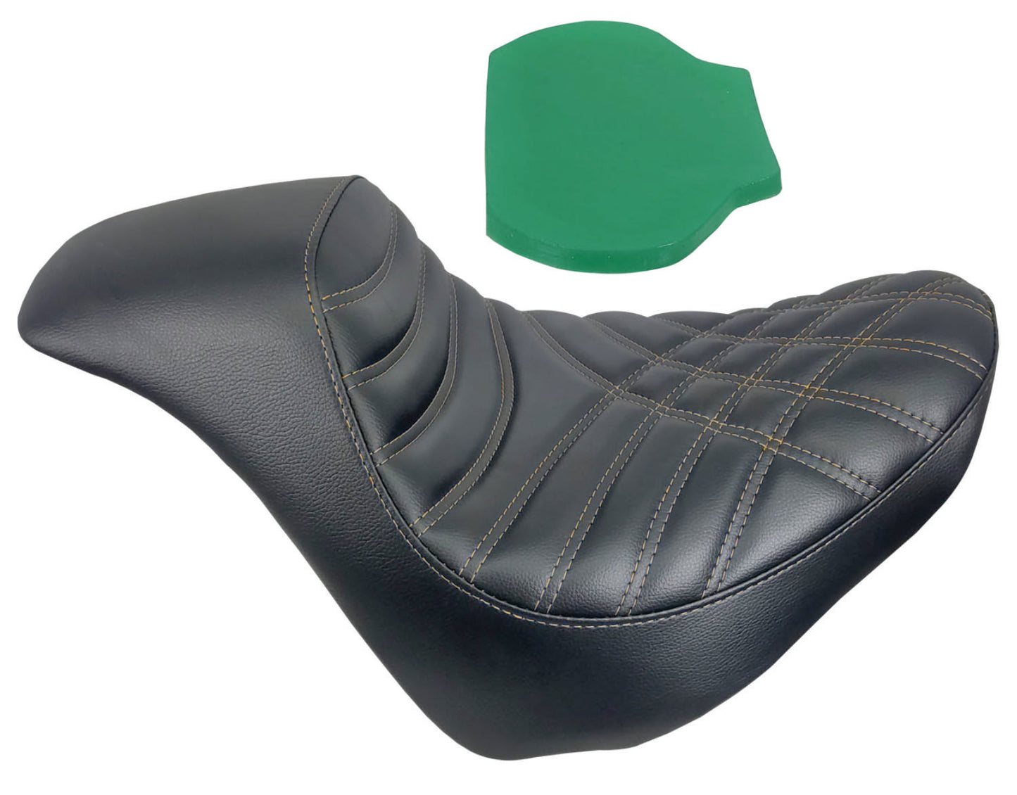Champ Customs Criss Cross Stitch Gel Seat for Harley Davidson FATBOB FXFB 2018-2023