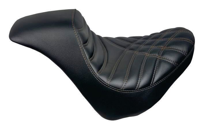 Champ Customs Criss Cross Stitch Gel Seat for Harley Davidson FATBOB FXFB 2018-2023