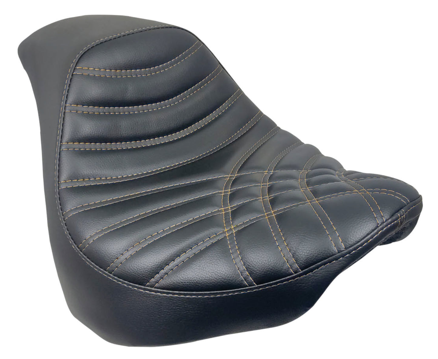 Champ Customs Criss Cross Stitch Gel Seat for Harley Davidson FATBOB FXFB 2018-2023