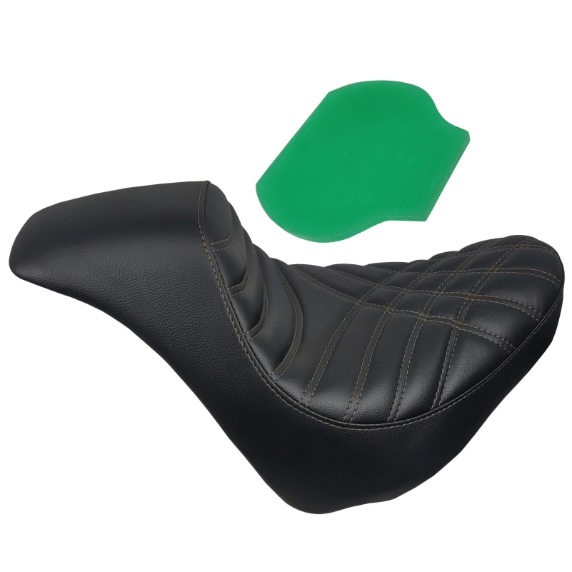 Champ Customs Criss Cross Stitch Gel Seat for Harley Davidson FATBOB FXFB 2018-2023