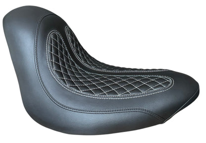 Harley Davidson Softail Seat Narrow Diamond white Stitch 2006-2017
