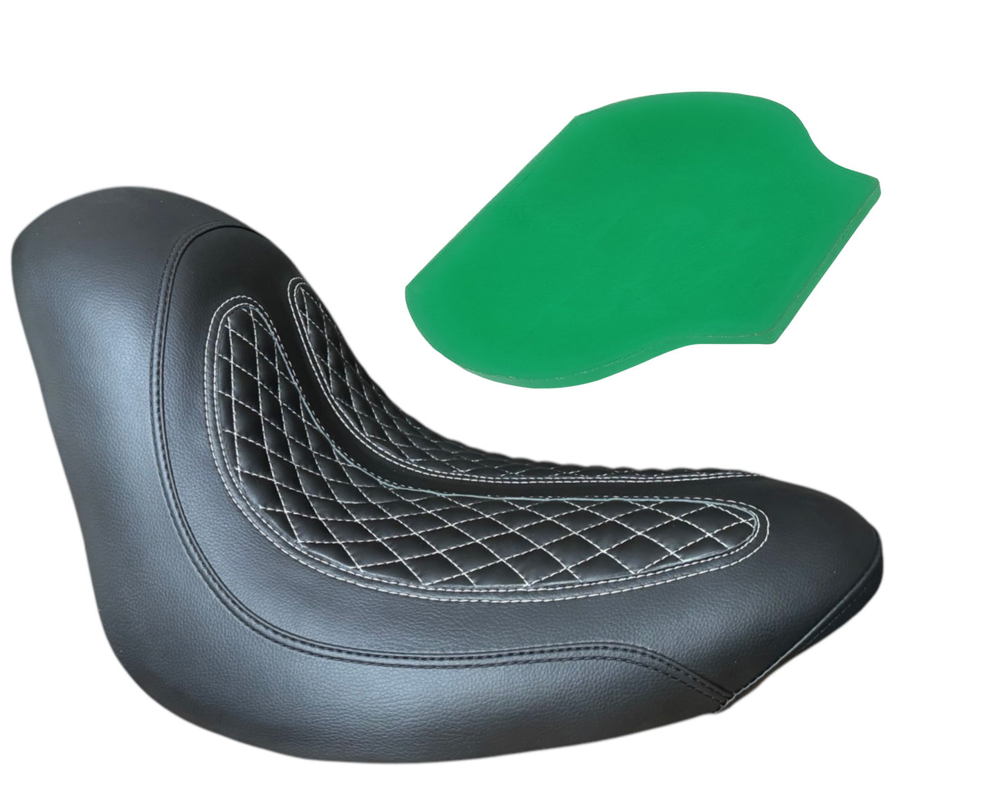 Harley Davidson Softail Seat Narrow Diamond white Stitch 2006-2017