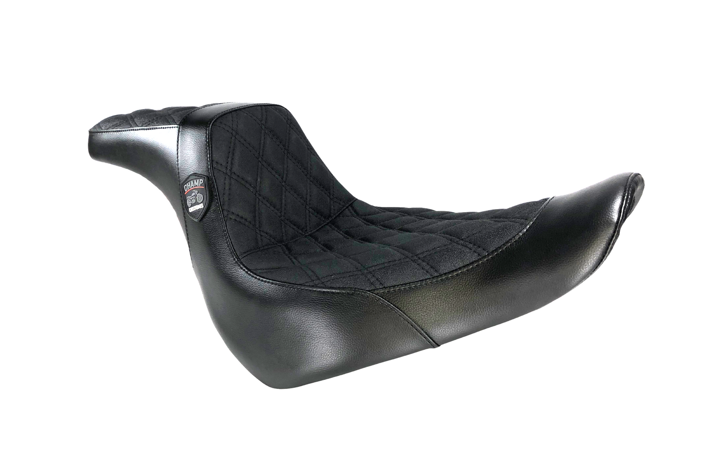 Champ Customs Performance Gripper Dual Hybrid GEL Seat for Softail low rider Diamond Stitch 2018-2025
