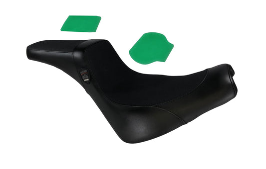 Champ Customs Performance Dual GEL Seats for Harley Davidson Softail Street Bob FXBB/S, Standard FXST Plain Gripper (2018-2025)