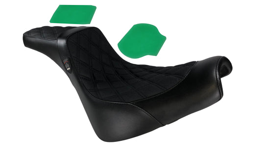 Champ Customs Performance Dual GEL Seats for Harley Davidson Softail Street Bob FXBB/S, Standard FXST Diamond Stitch (2018-2025)