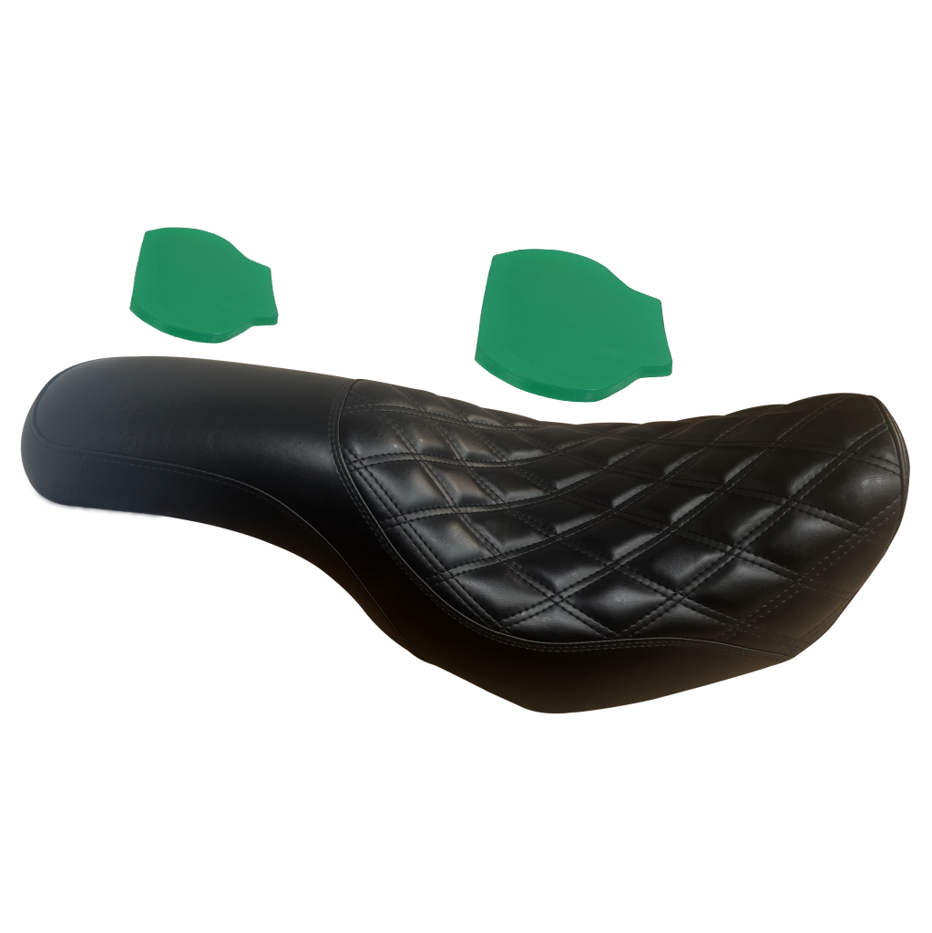 Harley Davidson Dyna FXD , FXDWG Double Pleated Stitch 2-UP Driver & Passenger Gel Seat 2006-2017 - Champ Customs Shop