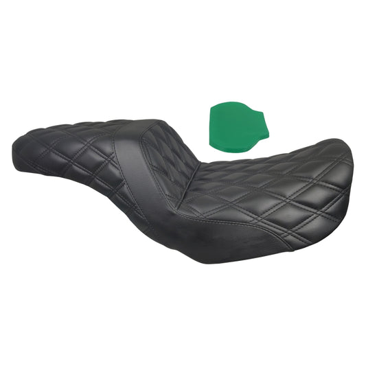 Harley Davidson Dyna FXD , FXDWG Double Diamond Stitch 2-UP Driver Gel Seat 2006-2017