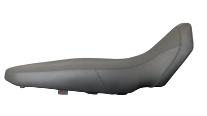 Close-up of gripper top and marine grade thick Vinyl stitching on Champ Customs T7 seat