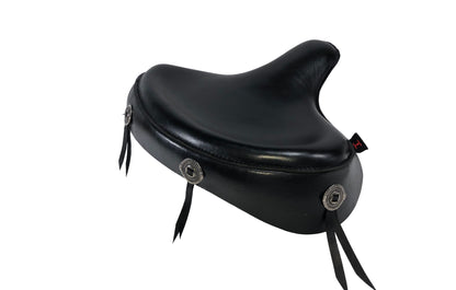 Harley Police Style Panhead Knucklehead Flathead EL WL ULH Genuine Leather Seat
with Skirt