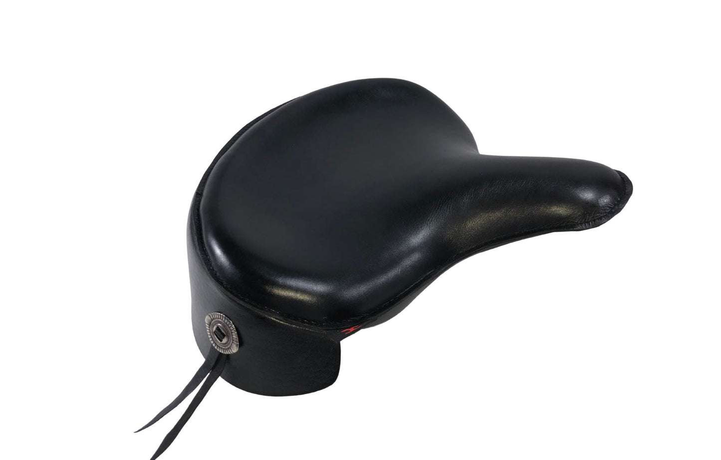 Harley Police Style Panhead Knucklehead Flathead EL WL ULH Genuine Leather Seat with Skirt - Champ Customs Shop
