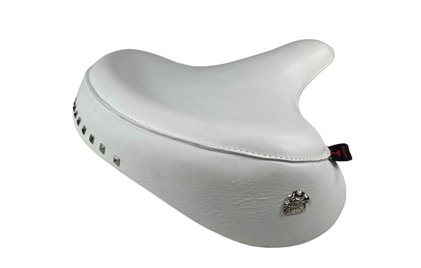 Harley Police Panhead Knucklehead Flathead EL WL ULH Genuine Leather Skirt Seat - Champ Customs Shop