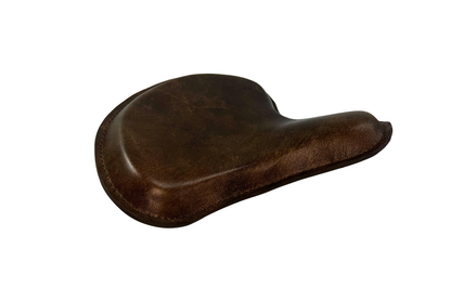 Harley Tractor Style Solo Seat Rustic Brown Genuine Leather Honda Bobber Chopper Yamaha - Champ Customs Shop